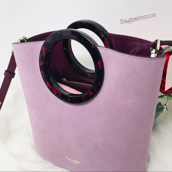 Betty suede medium tote kate spade orchid purple - Picture 3 of 8